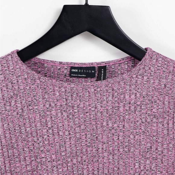 ASOS Design super crop top in pink space dye 🐽 US 14 - Picture 2 of 12